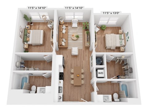 Two bedroom Two bathroom